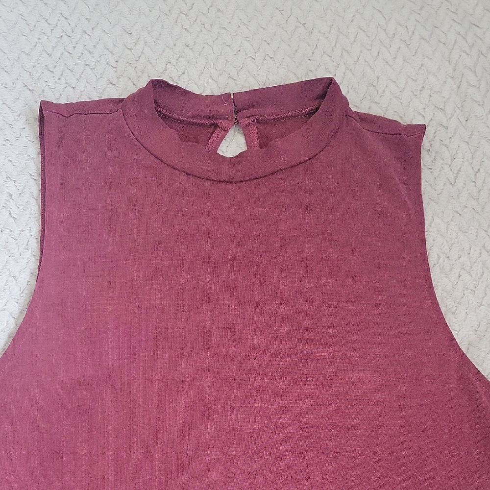 American Eagle Outfitters Sleeveless Plum Tee
